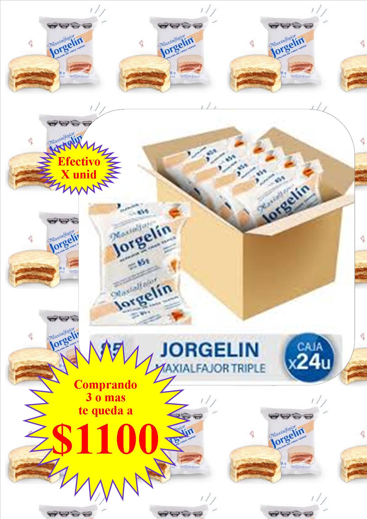ALFAJOR JORGELIN BLANCO (comprando 6 o más precio mayorista)